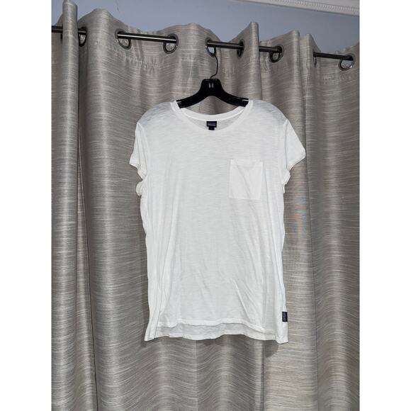Patagonia white loose fitting t-shirt womens size large - Picture 1 of 5